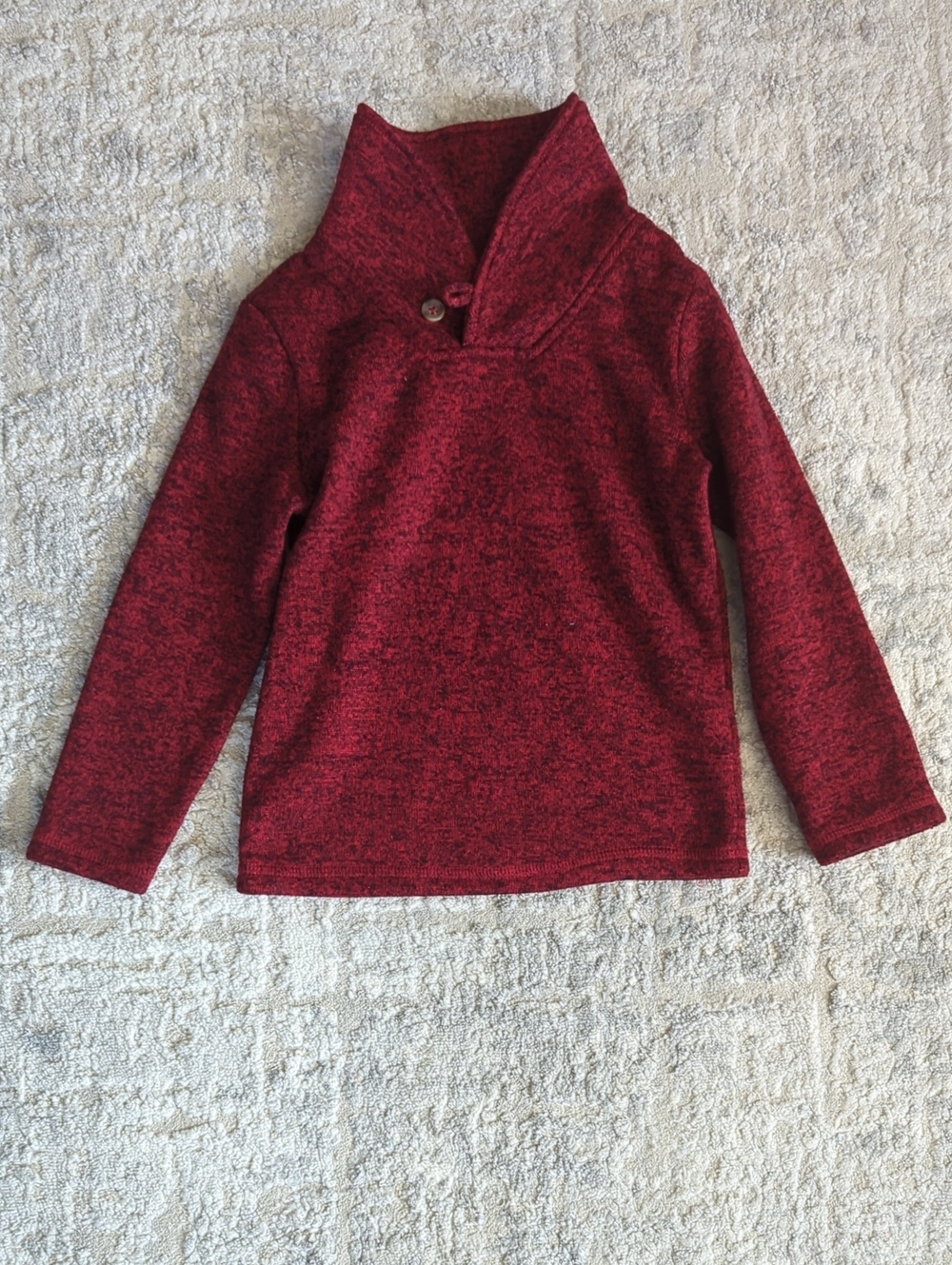 jumping beans Marled Red Shawl-Collar Pullover Size 5T